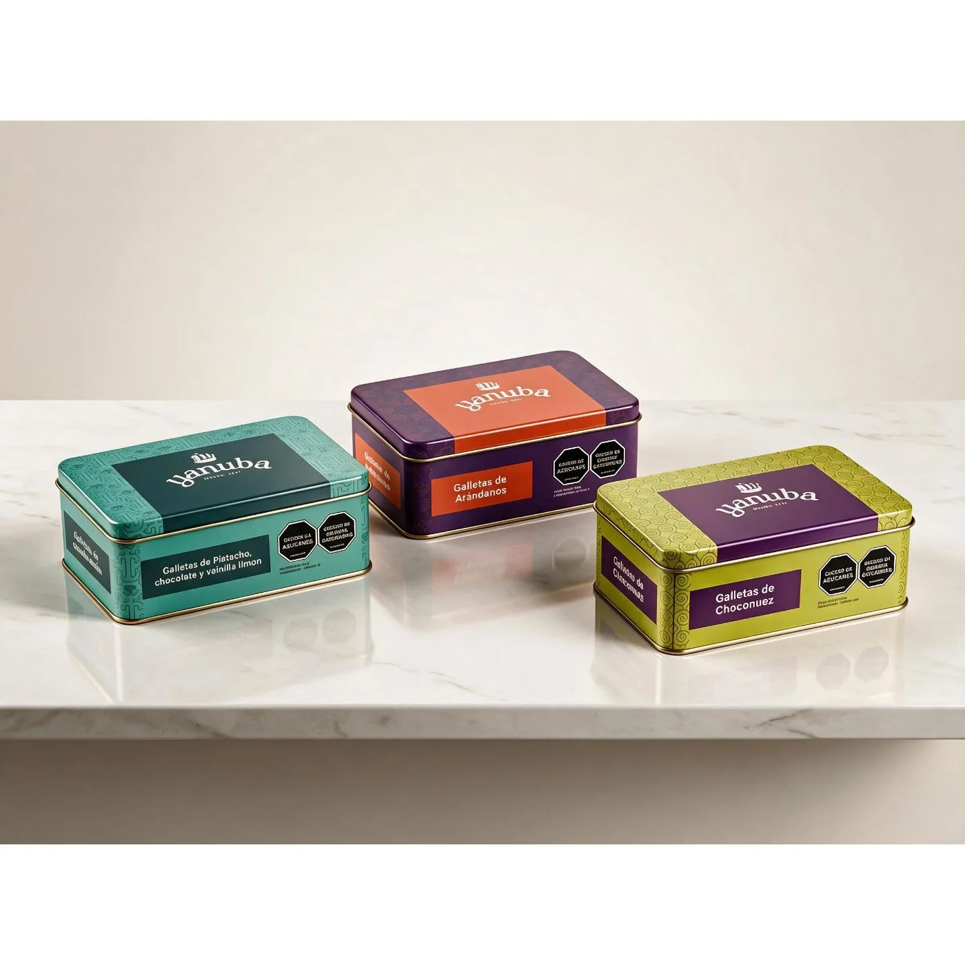 Lata de galletas rectangular