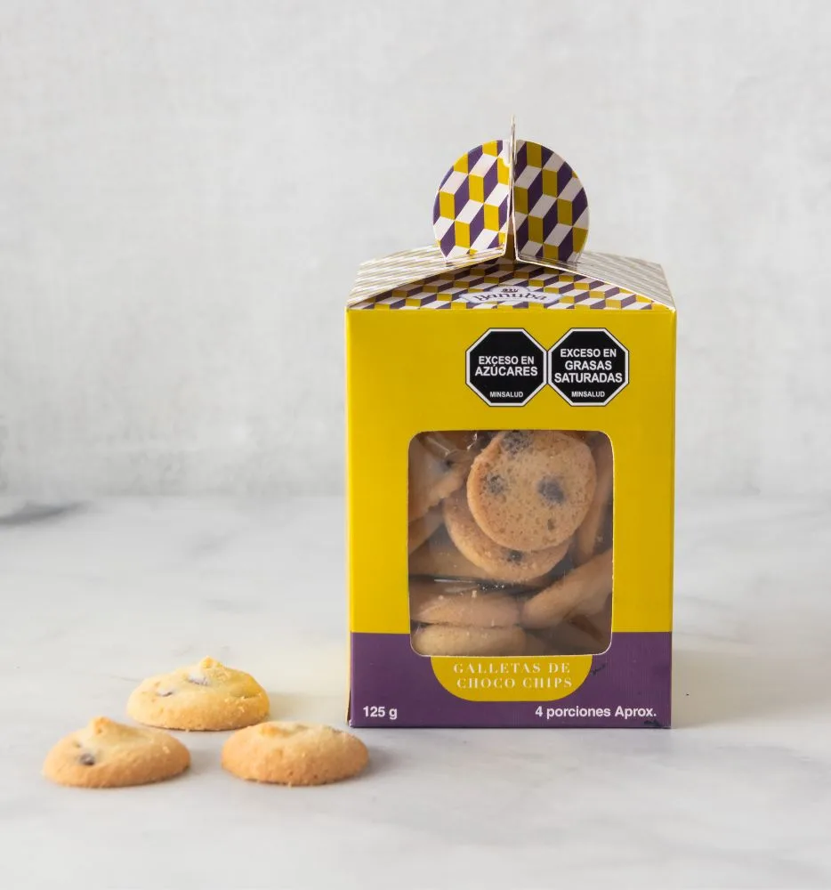 Pastelería Yanuba 35 Caja de Galleta Choco Chips X 125 G